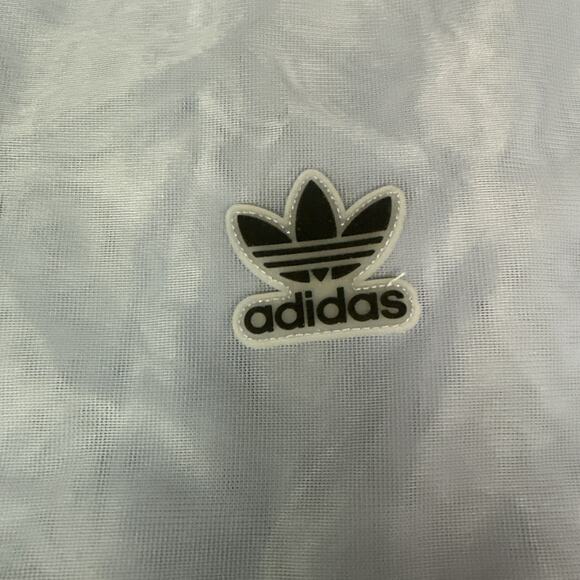 Adidas Mesh Track Jacket Top Sheer Firebird Superstar Women Size M - Picture 2 of 4